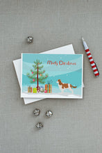 Load image into Gallery viewer, Cavalier King Charles Spaniel Merry Christmas Tree Greeting Cards -  Blank Note Cards – 8-Pack of Artist-Designed Cards with Envelopes