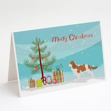 Load image into Gallery viewer, Cavalier King Charles Spaniel Merry Christmas Tree Greeting Cards -  Blank Note Cards – 8-Pack of Artist-Designed Cards with Envelopes
