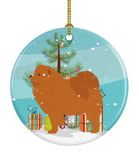 Load image into Gallery viewer, Chow Chow Merry Christmas Tree Ornament - Round Ceramic Ornament – Artist-Designed Keepsake Decoration BB2969CO1