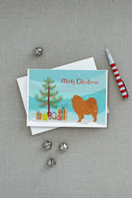Load image into Gallery viewer, Chow Chow Merry Christmas Tree Greeting Cards -  Blank Note Cards – 8-Pack of Artist-Designed Cards with Envelopes
