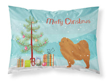 Load image into Gallery viewer, Chow Chow Merry Christmas Tree Fabric Standard Pillowcase – Artistic Decorative Front, White Back BB2969PILLOWCASE