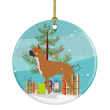 Load image into Gallery viewer, Boxer Merry Christmas Tree Ornament - Round Ceramic Ornament – Artist-Designed Keepsake Decoration BB2971CO1