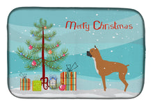Load image into Gallery viewer, Boxer Merry Christmas Tree Dish Drying Mat – Absorbent, Artistic Kitchen Essentials BB2971DDM