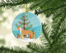 Load image into Gallery viewer, Staffordshire Bull Terrier Merry Christmas Tree Ornament - Round Ceramic Ornament – Artist-Designed Keepsake Decoration BB2972CO1