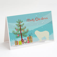 Load image into Gallery viewer, Komondor Merry Christmas Tree Greeting Cards -  Blank Note Cards – 8-Pack of Artist-Designed Cards with Envelopes