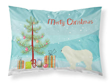 Load image into Gallery viewer, Komondor Merry Christmas Tree Fabric Standard Pillowcase – Artistic Decorative Front, White Back BB2973PILLOWCASE
