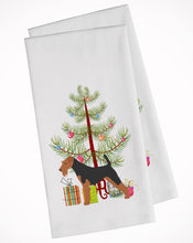Load image into Gallery viewer, Airedale Terrier Merry Christmas Tree Kitchen Towels – Set of 2 - Decorative &amp; Absorbent Cotton | BB2975WTKT