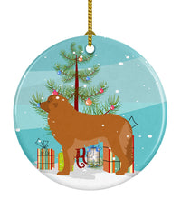 Load image into Gallery viewer, Leonberger Merry Christmas Tree Ornament - Round Ceramic Ornament – Artist-Designed Keepsake Decoration BB2976CO1