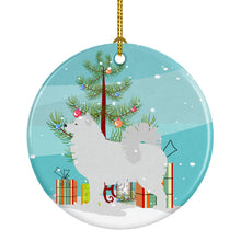Load image into Gallery viewer, Samoyed Merry Christmas Tree Ornament - Round Ceramic Ornament – Artist-Designed Keepsake Decoration BB2977CO1