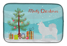 Load image into Gallery viewer, Samoyed Merry Christmas Tree Dish Drying Mat – Absorbent, Artistic Kitchen Essentials BB2977DDM
