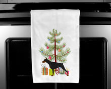 Load image into Gallery viewer, Doberman Pinscher Merry Christmas Tree Kitchen Towels – Set of 2 - Decorative &amp; Absorbent Cotton | BB2978WTKT