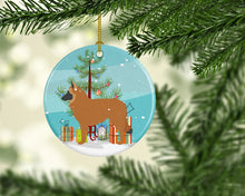 Load image into Gallery viewer, Belgian Shepherd Merry Christmas Tree Ornament - Round Ceramic Ornament – Artist-Designed Keepsake Decoration BB2979CO1
