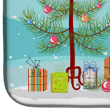 Load image into Gallery viewer, Belgian Shepherd Merry Christmas Tree Dish Drying Mat – Absorbent, Artistic Kitchen Essentials BB2979DDM