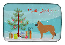 Load image into Gallery viewer, Belgian Shepherd Merry Christmas Tree Dish Drying Mat – Absorbent, Artistic Kitchen Essentials BB2979DDM