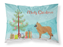 Load image into Gallery viewer, Belgian Shepherd Merry Christmas Tree Fabric Standard Pillowcase – Artistic Decorative Front, White Back BB2979PILLOWCASE