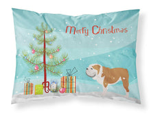 Load image into Gallery viewer, English Bulldog Merry Christmas Tree Fabric Standard Pillowcase – Artistic Decorative Front, White Back BB2980PILLOWCASE
