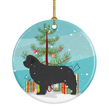 Load image into Gallery viewer, Newfoundland Merry Christmas Tree Ornament - Round Ceramic Ornament – Artist-Designed Keepsake Decoration BB2982CO1