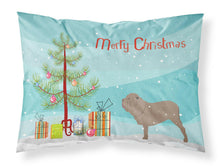 Load image into Gallery viewer, Neapolitan Mastiff Merry Christmas Tree Fabric Standard Pillowcase – Artistic Decorative Front, White Back BB2983PILLOWCASE