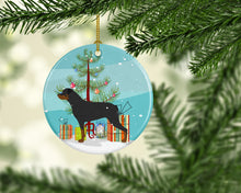 Load image into Gallery viewer, Rottweiler Merry Christmas Tree Ornament - Round Ceramic Ornament – Artist-Designed Keepsake Decoration BB2984CO1