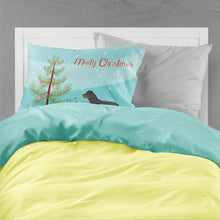 Load image into Gallery viewer, Rottweiler Merry Christmas Tree Fabric Standard Pillowcase – Artistic Decorative Front, White Back BB2984PILLOWCASE