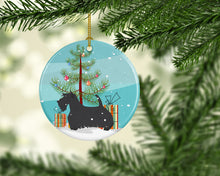 Load image into Gallery viewer, Scottish Terrier Merry Christmas Tree Ornament - Round Ceramic Ornament – Artist-Designed Keepsake Decoration BB2987CO1