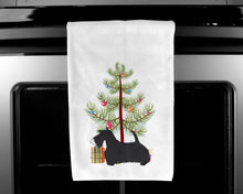 Load image into Gallery viewer, Scottish Terrier Merry Christmas Tree Kitchen Towels – Set of 2 - Decorative &amp; Absorbent Cotton | BB2987WTKT