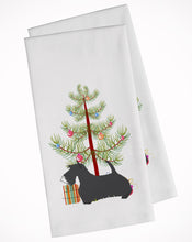 Load image into Gallery viewer, Scottish Terrier Merry Christmas Tree Kitchen Towels – Set of 2 - Decorative &amp; Absorbent Cotton | BB2987WTKT