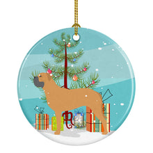 Load image into Gallery viewer, Bullmastiff Merry Christmas Tree Ornament - Round Ceramic Ornament – Artist-Designed Keepsake Decoration BB2989CO1