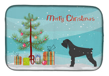 Load image into Gallery viewer, Giant Schnauzer Merry Christmas Tree Dish Drying Mat – Absorbent, Artistic Kitchen Essentials BB2991DDM