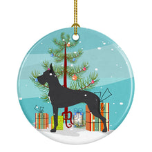 Load image into Gallery viewer, Great Dane Merry Christmas Tree Ornament - Round Ceramic Ornament – Artist-Designed Keepsake Decoration BB2993CO1