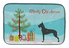 Load image into Gallery viewer, Great Dane Merry Christmas Tree Dish Drying Mat – Absorbent, Artistic Kitchen Essentials BB2993DDM