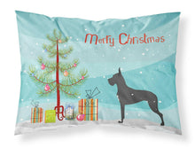 Load image into Gallery viewer, Great Dane Merry Christmas Tree Fabric Standard Pillowcase – Artistic Decorative Front, White Back BB2993PILLOWCASE