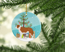 Load image into Gallery viewer, Saint Bernard Merry Christmas Tree Ornament - Round Ceramic Ornament – Artist-Designed Keepsake Decoration BB2994CO1