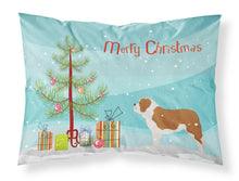 Load image into Gallery viewer, Saint Bernard Merry Christmas Tree Fabric Standard Pillowcase – Artistic Decorative Front, White Back BB2994PILLOWCASE