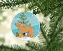 Load image into Gallery viewer, Fila Brasileiro Merry Christmas Tree Ornament - Round Ceramic Ornament – Artist-Designed Keepsake Decoration BB2997CO1