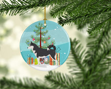 Load image into Gallery viewer, Siberian Husky Merry Christmas Tree Ornament - Round Ceramic Ornament – Artist-Designed Keepsake Decoration BB2998CO1