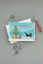 Load image into Gallery viewer, Siberian Husky Merry Christmas Tree Greeting Cards -  Blank Note Cards – 8-Pack of Artist-Designed Cards with Envelopes