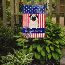 Load image into Gallery viewer, Patriotic USA Pug Cream Garden Flag - Outdoor Decorative Yard Flag BB2999GF