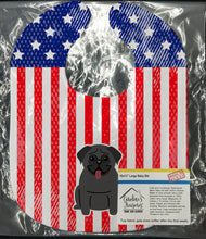 Load image into Gallery viewer, Patriotic USA Pug Black Baby Bib BB3001BIB