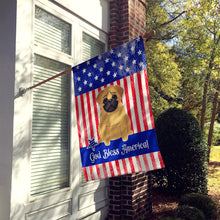 Load image into Gallery viewer, Patriotic USA Pug Brown Flag Canvas House Size BB3002CHF