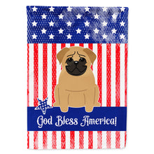 Load image into Gallery viewer, Patriotic USA Pug Brown Flag Canvas House Size BB3002CHF