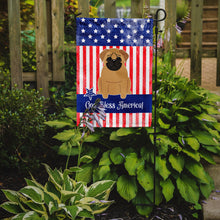 Load image into Gallery viewer, Patriotic USA Pug Brown Garden Flag - Outdoor Decorative Yard Flag BB3002GF