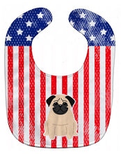 Load image into Gallery viewer, Patriotic USA Pug Fawn Baby Bib BB3003BIB