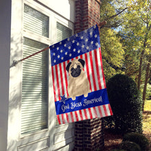 Load image into Gallery viewer, Patriotic USA Pug Fawn Flag Canvas House Size BB3003CHF