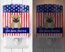 Load image into Gallery viewer, Patriotic USA French Bulldog Cream Ceramic Night Light BB3005CNL