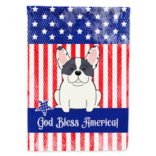 Load image into Gallery viewer, Patriotic USA French Bulldog Piebald Flag Canvas House Size BB3006CHF