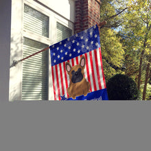 Load image into Gallery viewer, Patriotic USA French Bulldog Brown Flag Canvas House Size BB3008CHF