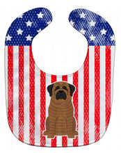 Load image into Gallery viewer, Patriotic USA Mastiff Brindle Baby Bib BB3010BIB