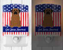 Load image into Gallery viewer, Patriotic USA Mastiff Brindle Ceramic Night Light BB3010CNL