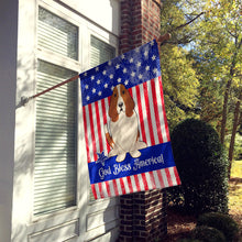 Load image into Gallery viewer, Patriotic USA Basset Hound Flag Canvas House Size BB3016CHF